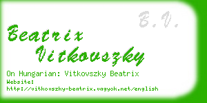 beatrix vitkovszky business card